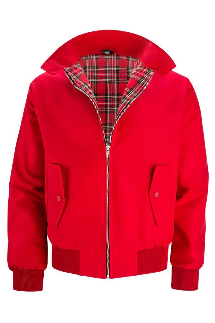 Urban style jackets with checked lining, pockets and collar