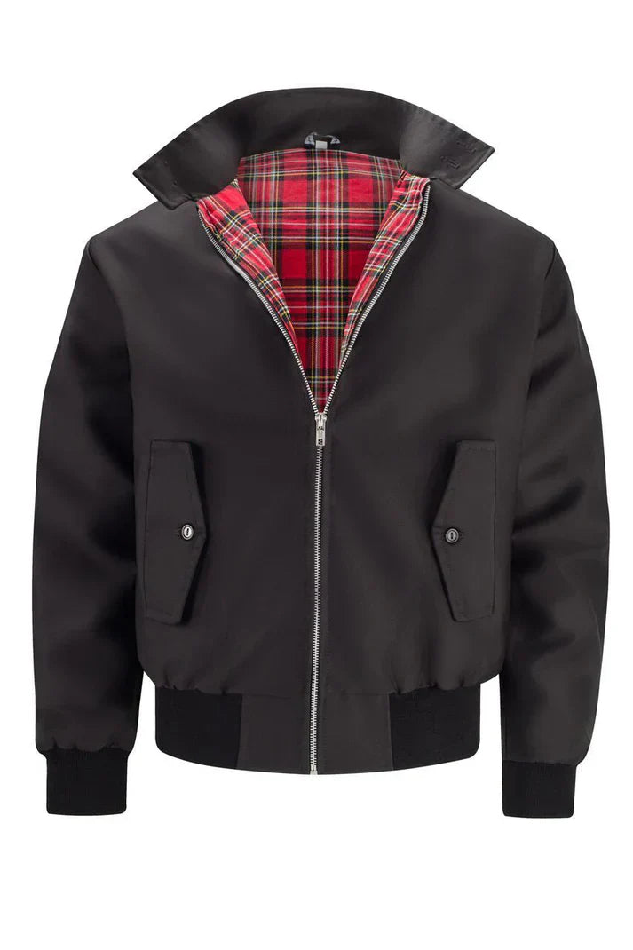 Urban style jackets with checked lining, pockets and collar