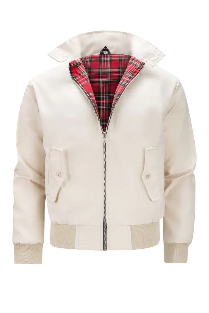 Urban style jackets with checked lining, pockets and collar