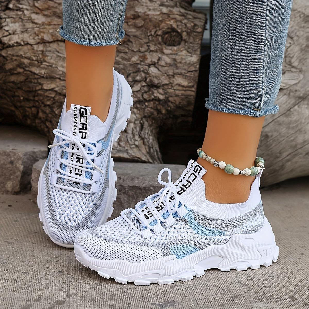 Casual Colorblock Knit Sneakers for Women | Perfect for Casual Days