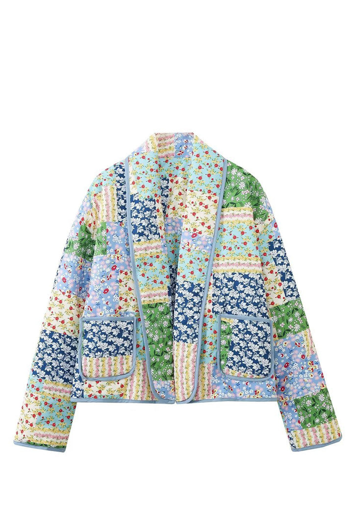 Floral pattern cotton jacket