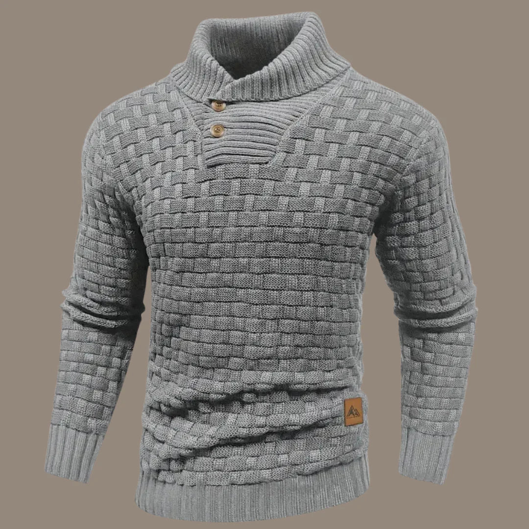 Arvigo - knitted men's sweater with button closure