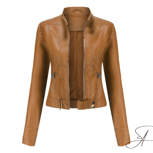 Vintage Elegant Faux Leather Biker Jacket for Women | Perfect for Everyday Wear