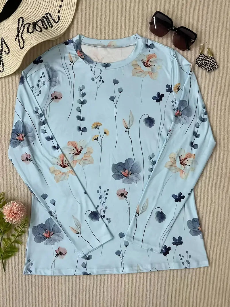 Hester - long sleeve t-shirt with floral print