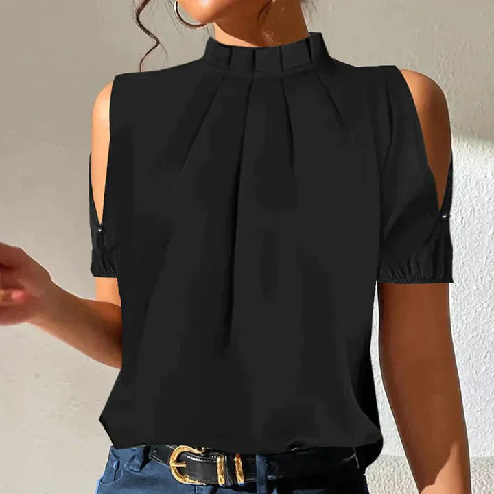 Chic and comfortable - elegant off-the-shoulder women's top