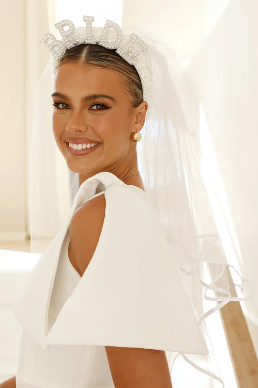 Bride To Be Veil - White