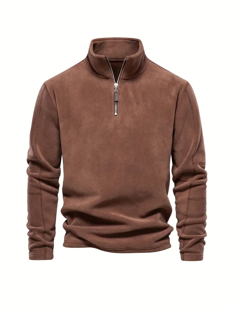 Half zip corduroy sweater