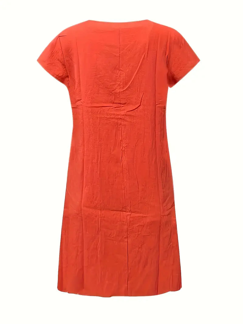 Gabriella – casual dress with two pockets and short sleeves