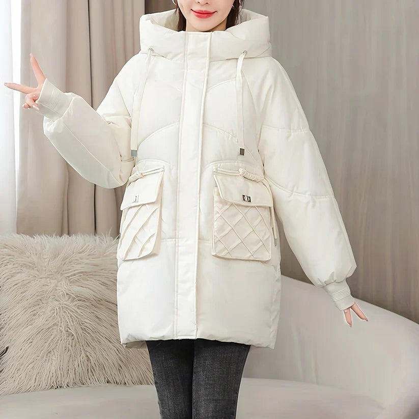 Stylish Middle Long Puffer Jacket for Women | Perfect for Casual Days