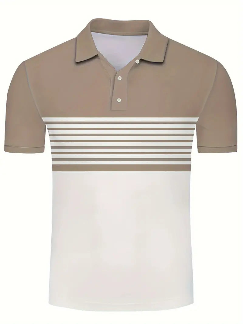 James color blocked short sleeve golf shirts for men