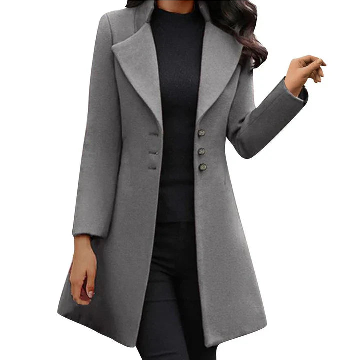 Ventissa - Italian wool coat with long sleeves