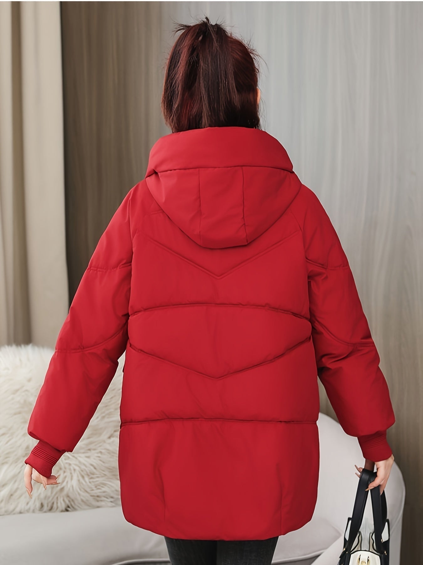 Stylish Middle Long Puffer Jacket for Women | Perfect for Casual Days