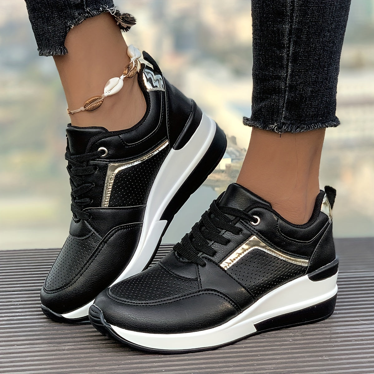 Casual Solid Color Casual Sneakers for Women | Perfect for Everyday Wear