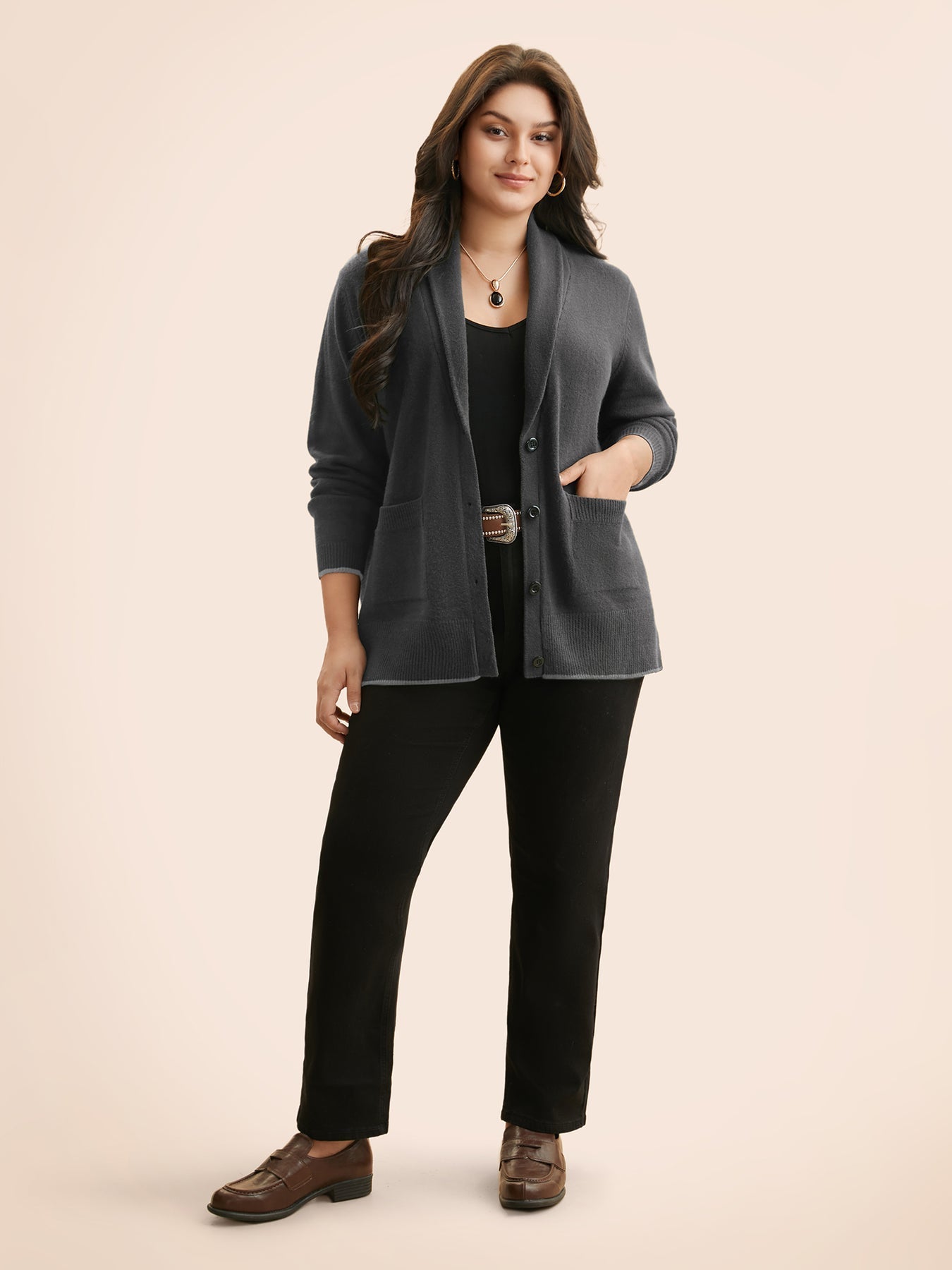 Anjali™ - Cardigan with shawl collar