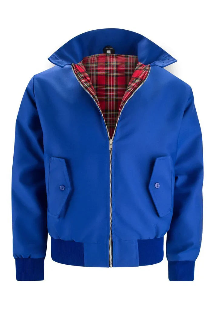 Urban style jackets with checked lining, pockets and collar