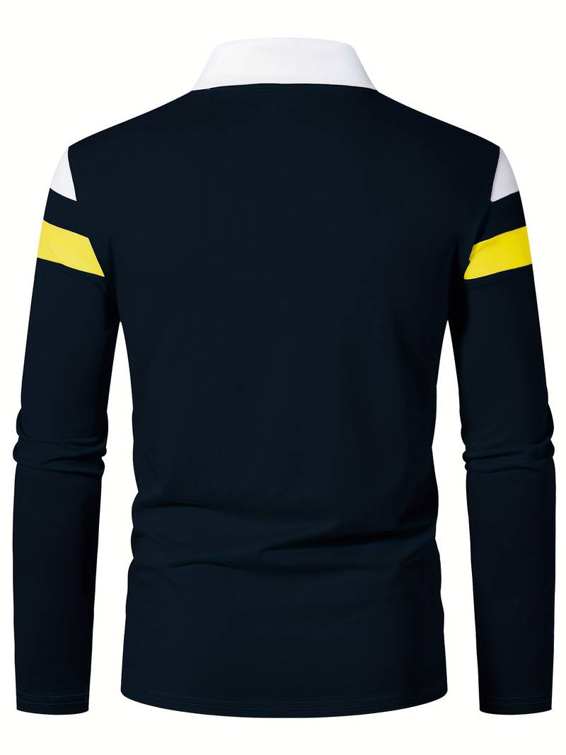 Ethan long sleeve zip polo shirt