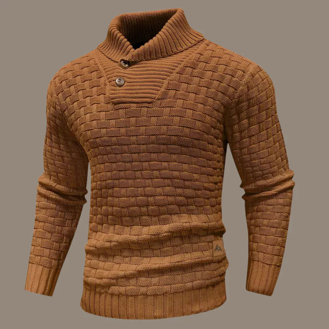 Arvigo - knitted men's sweater with button closure