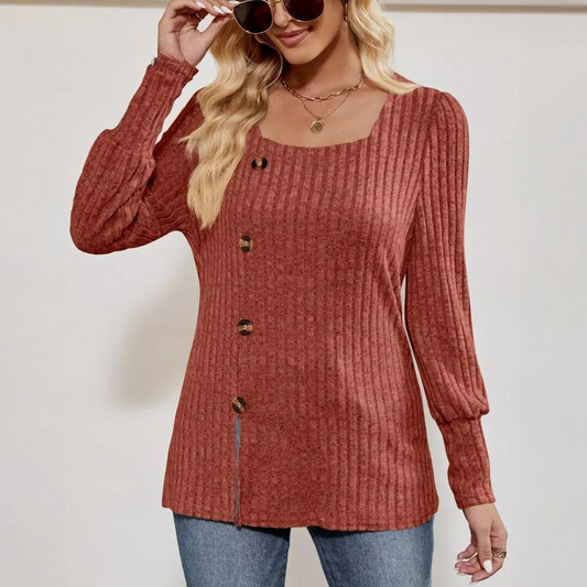 Sara - Squared Collar Sweater