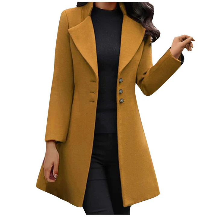 Ventissa - Italian wool coat with long sleeves