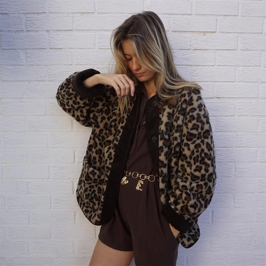 Adriana - leopard print jacket for women