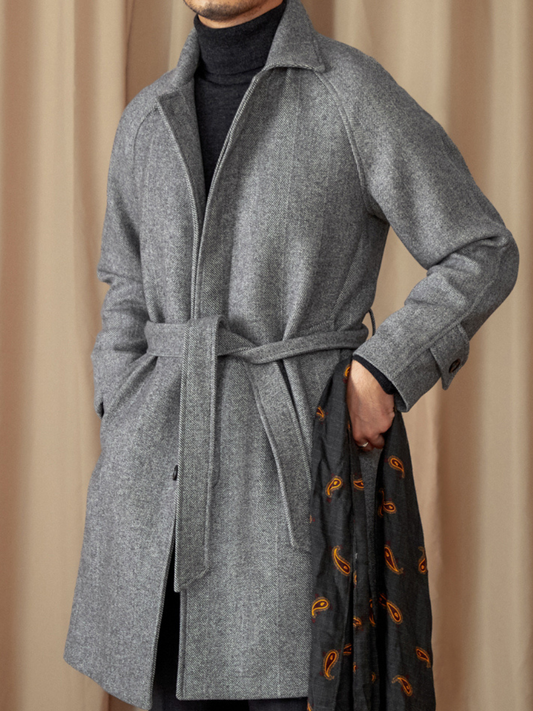 Classic Wool Blend Balmacaan Coat