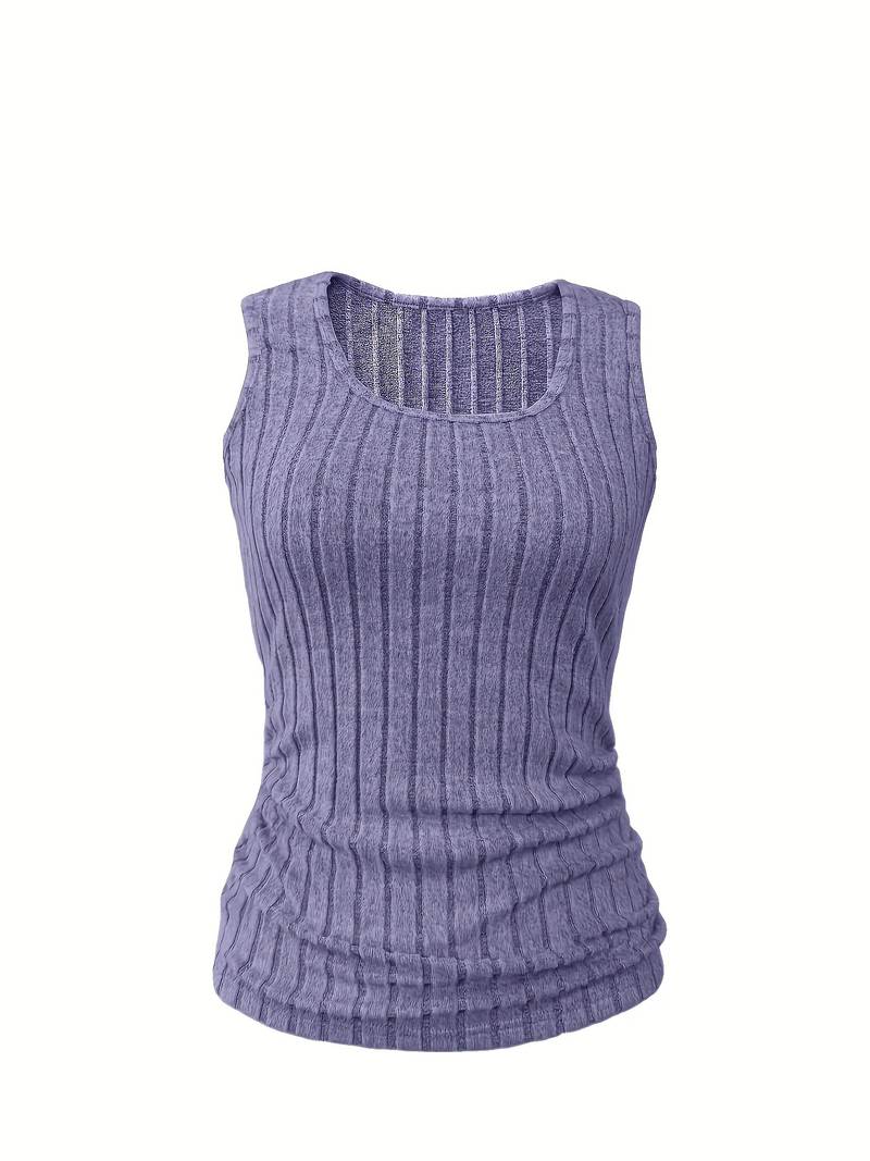 Victoria - ribbed solid tank top for summer