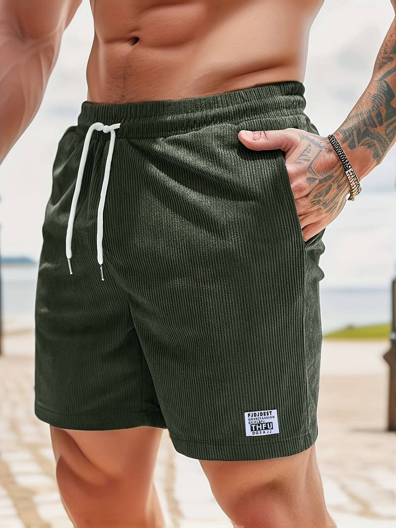 David drawstring shorts with pockets for men