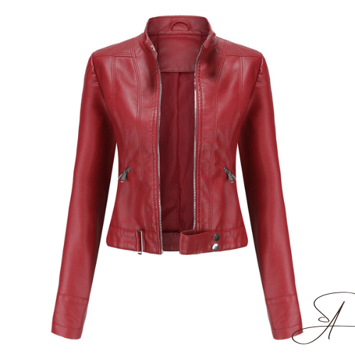 Vintage Elegant Faux Leather Biker Jacket for Women | Perfect for Everyday Wear