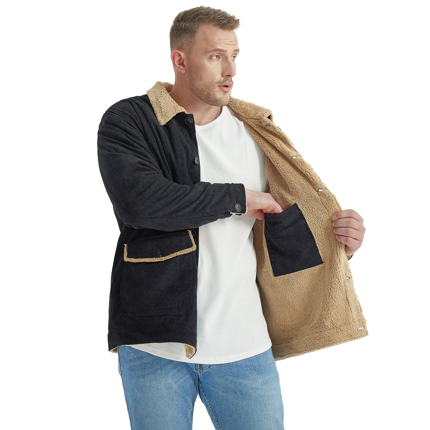 Warm bequeme herren jacke