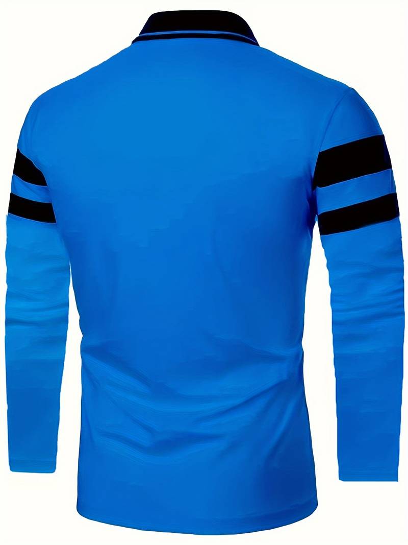 Christopher – casual color block long sleeve shirt