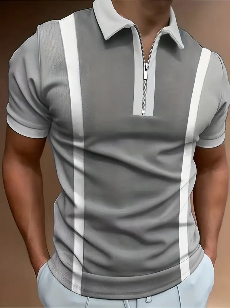 Ethan – casual short-sleeved shirt with stripe print