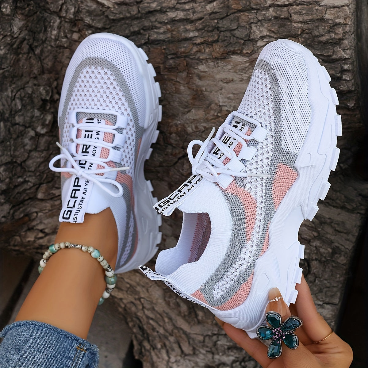 Casual Colorblock Knit Sneakers for Women | Perfect for Casual Days