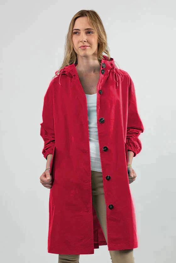 Stylish Waterproof Breathable Rain Jacket with Hood for Women | Perfect for Outdoor Activities