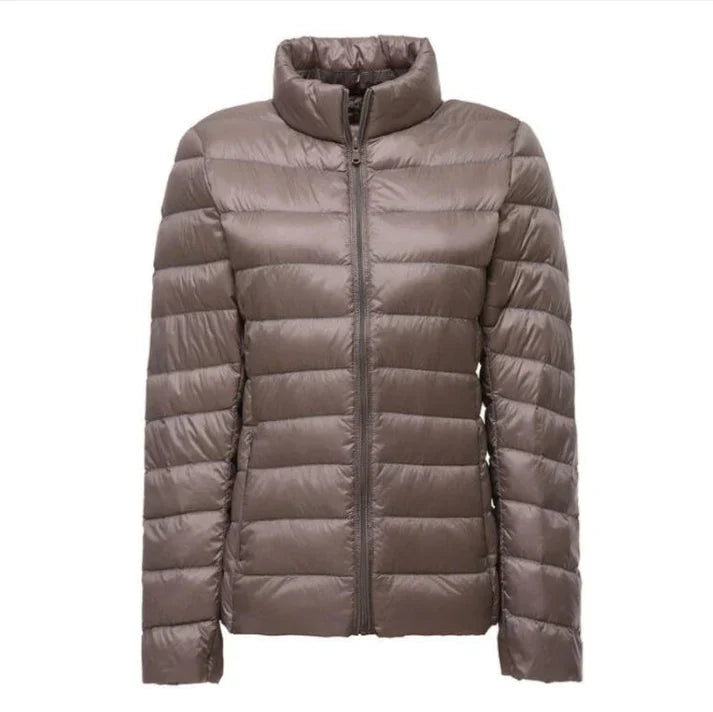 Ultralight, waterproof autumn duck down jacket for women - warm and stylish