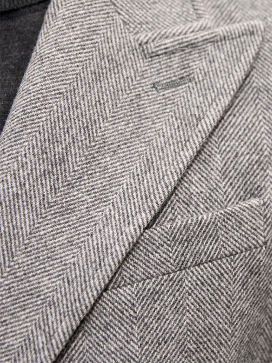 Wool Double-Breasted President Overcoat