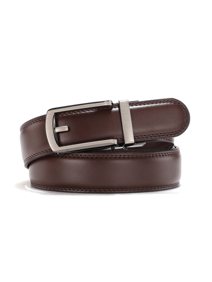 Leather Belt with Automatic Buckle