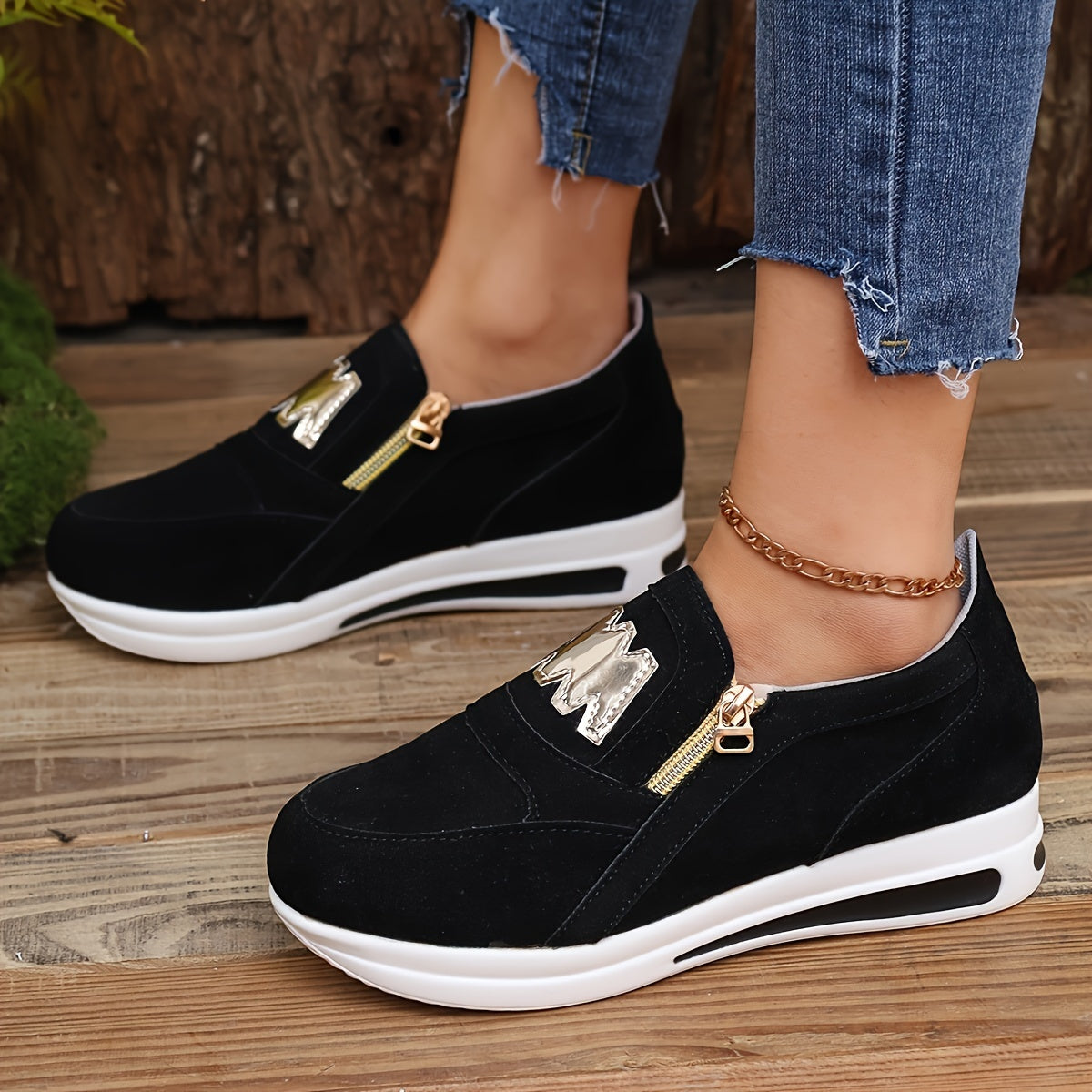 Elegant Fashion Wedge Sneakers for Women | Perfect for Everyday Wear