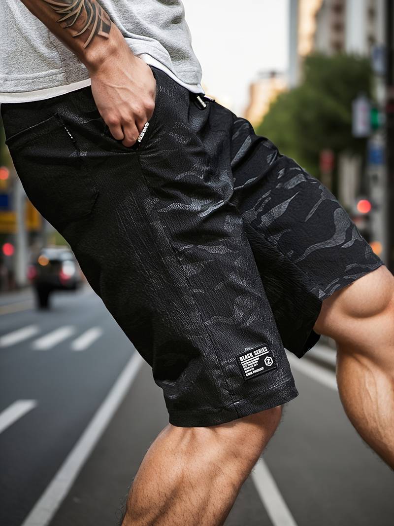 Matthew breathable drawstring camo shorts