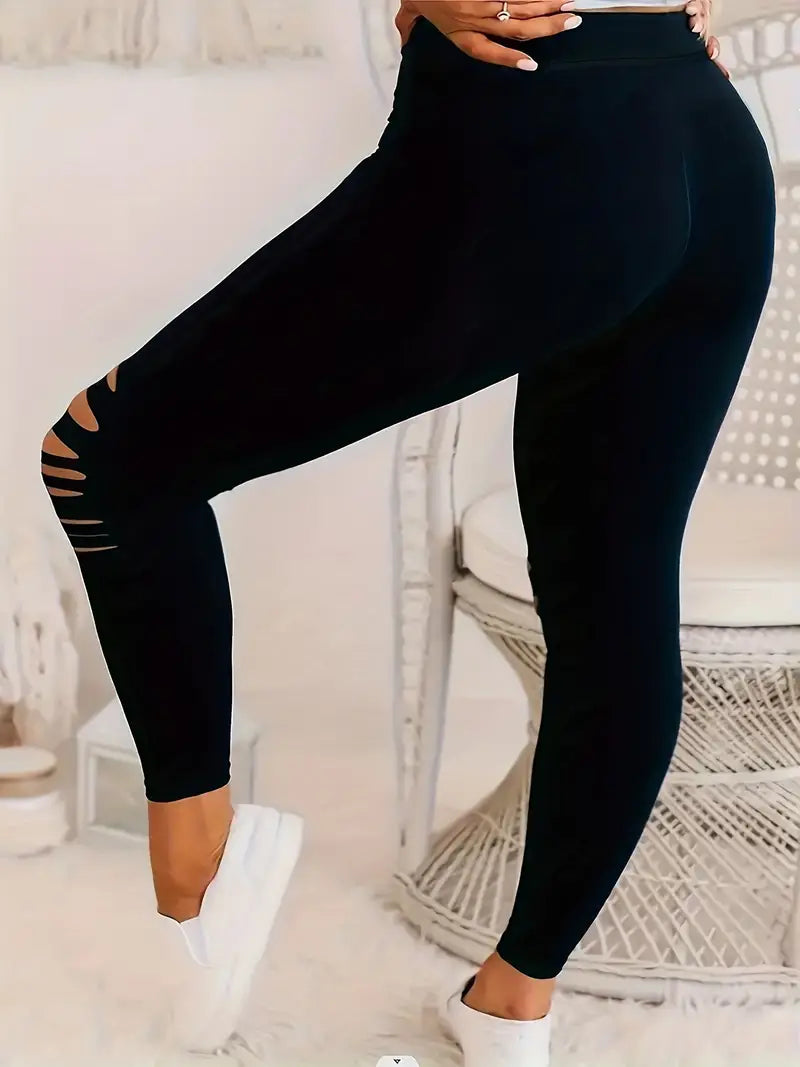 Sophia – plain ripped leggings