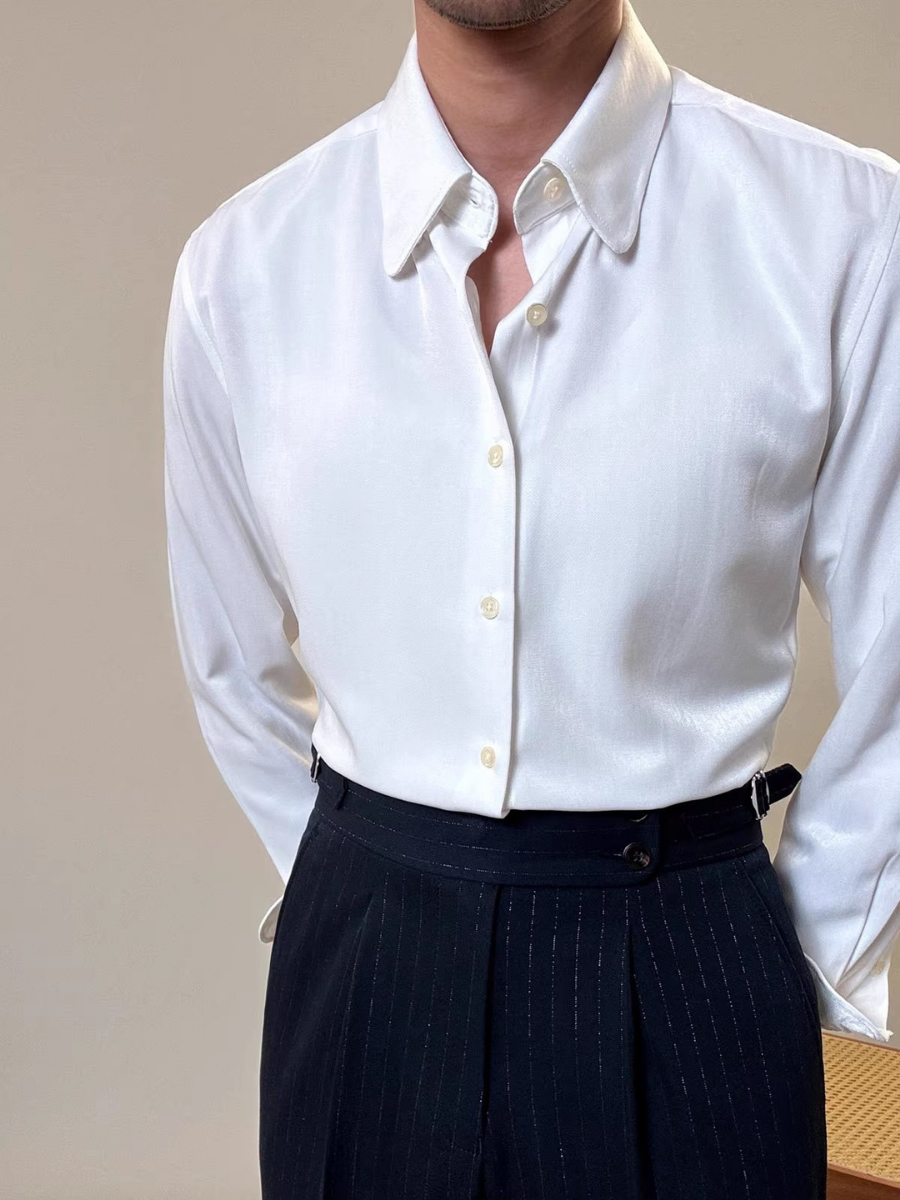 Business Round Collar Wrinkle-Free Shirt