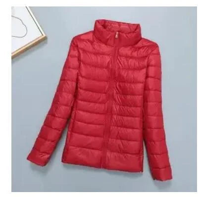 Ultralight, waterproof autumn duck down jacket for women - warm and stylish