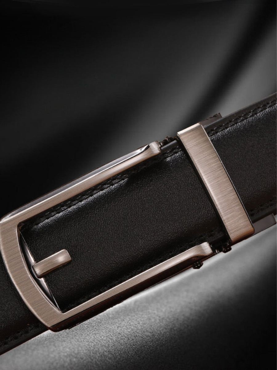 Leather Belt with Automatic Buckle