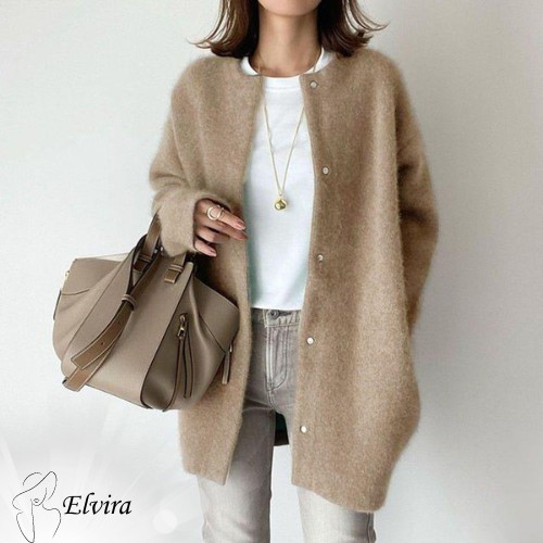 Elvira™ - Chic Long Sleeve Button Cardigan