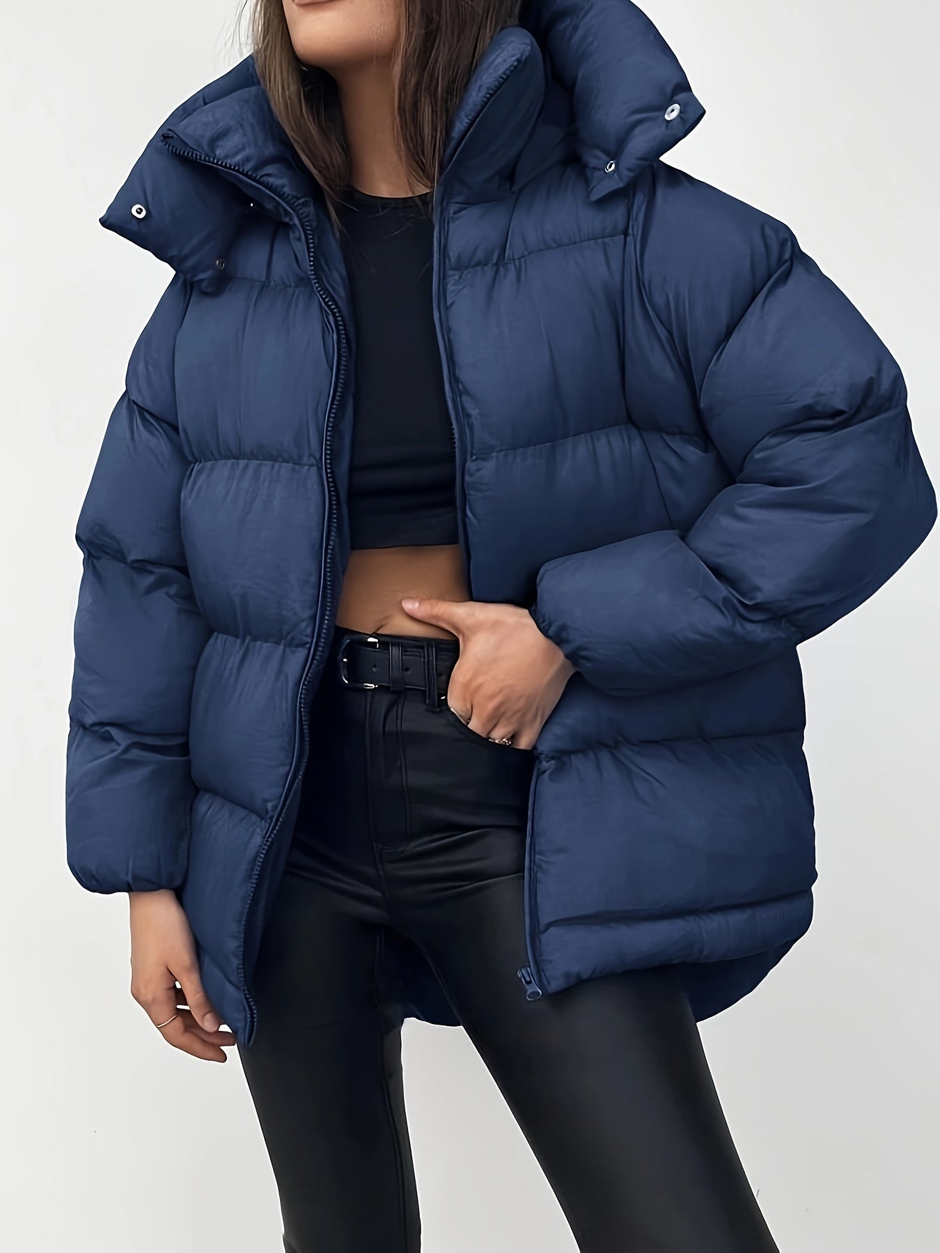 Elegant Warm Puffer Winter Jacket with Capuchon for Women | Perfect for Outdoor Activities