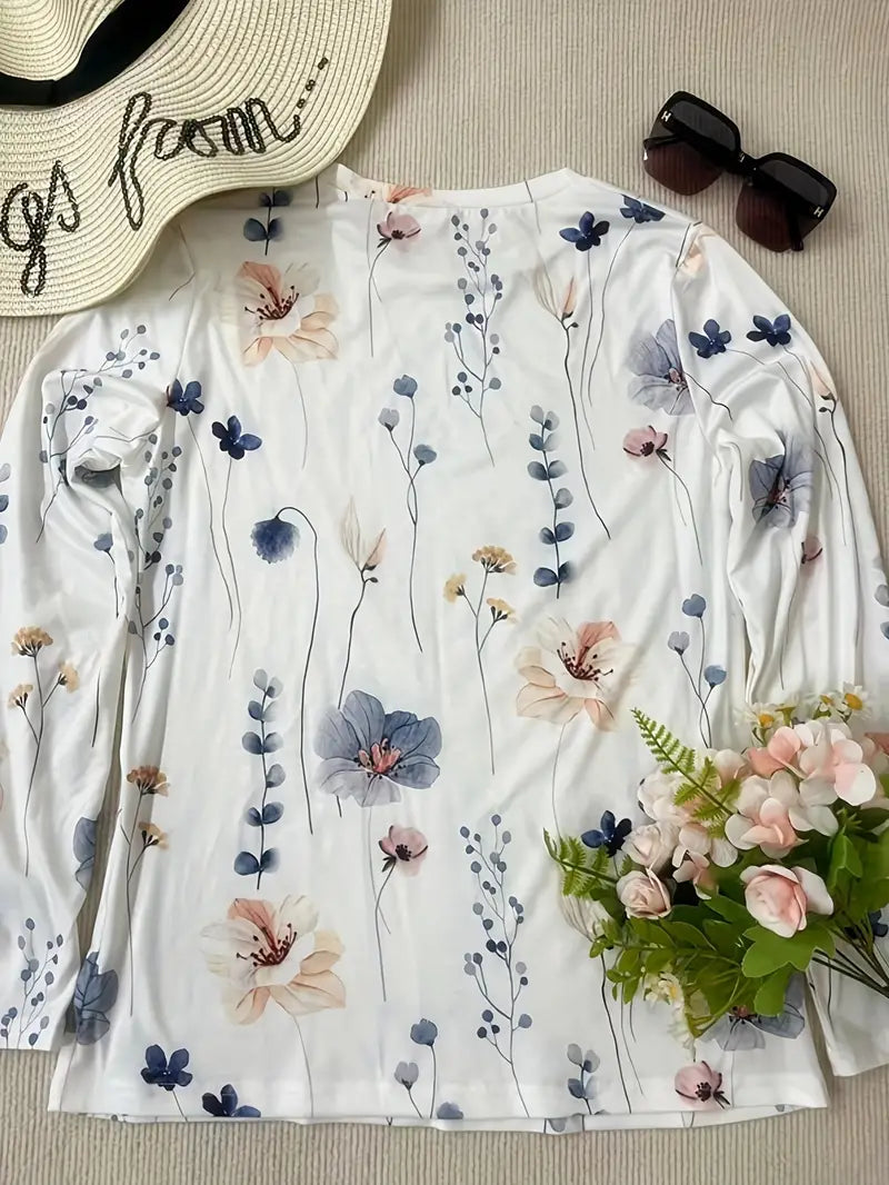 Hester - long sleeve t-shirt with floral print