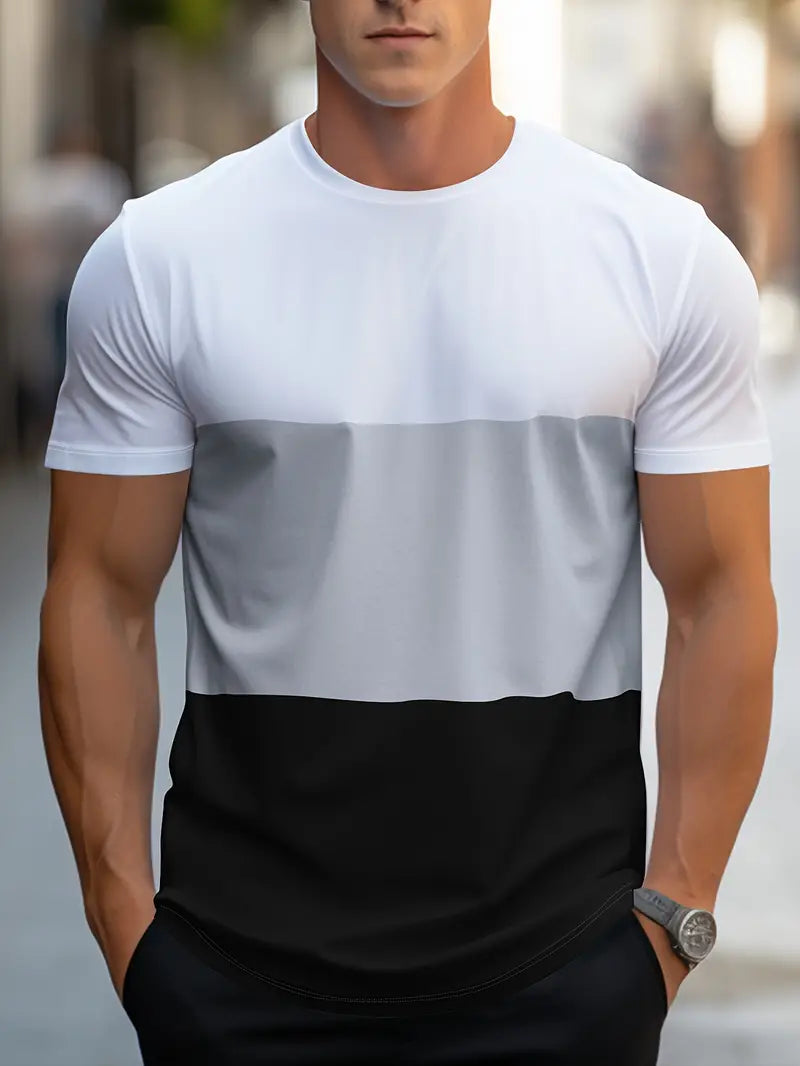 Michael – trendy color block t-shirt for summer