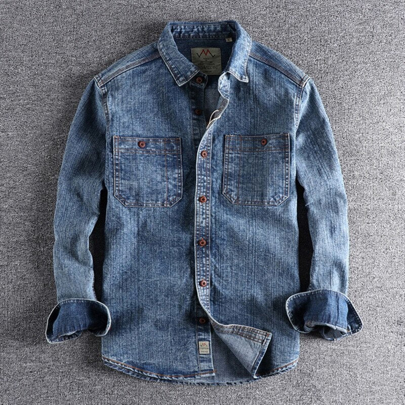 80s Retro Denim Shirt