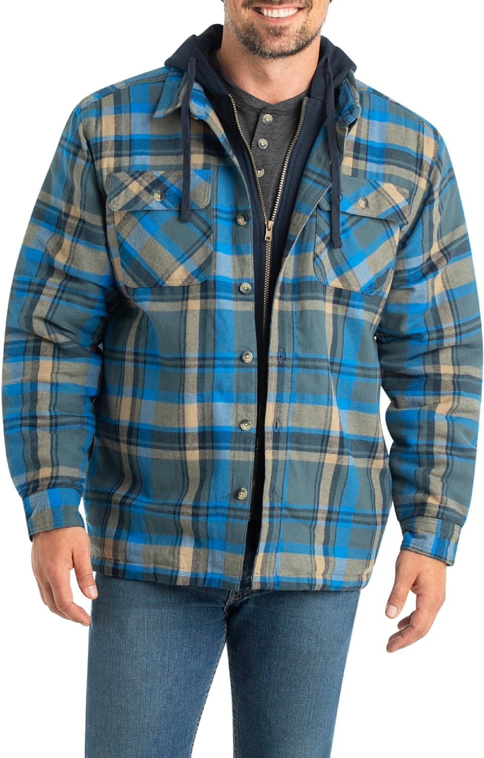 Wolf | Hooded Flannel Jacket