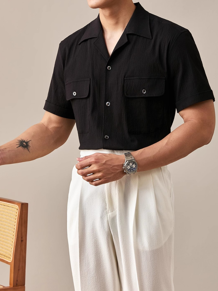 Seersucker Short-Sleeve Shirt