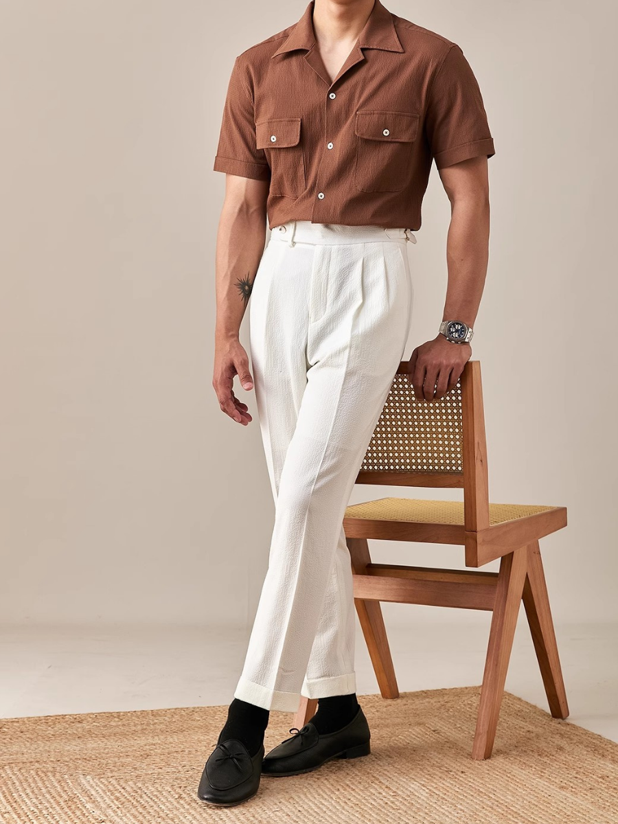 Seersucker Short-Sleeve Shirt